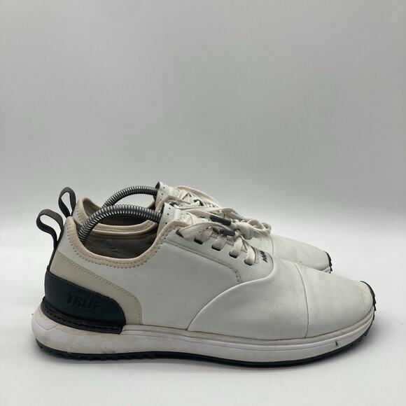 Mens Size 10.5 True Linkswear Lux Tour Casual Golf Shoes White Navy - Picture 1 of 9